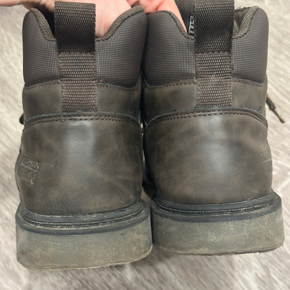 Skechers Skech-Tex Waterproof Boots Brown Ankle Hiking Workwear Utility M6‎ W7.5 - Picture 6 of 9